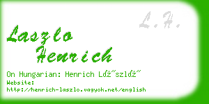 laszlo henrich business card